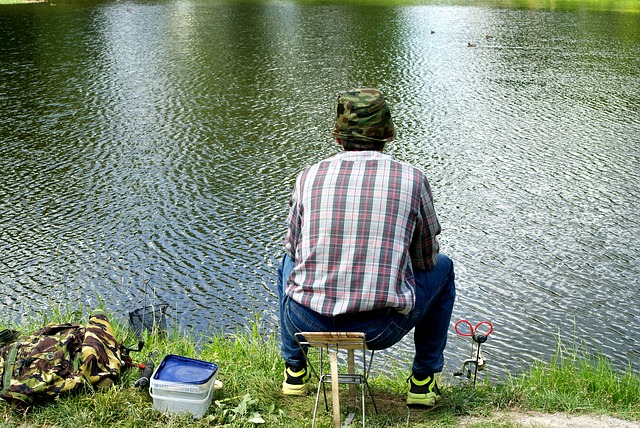 nepohodlné sezení rybáře